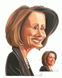 Nancy-Pelosi - Digital art by Angie Jordan