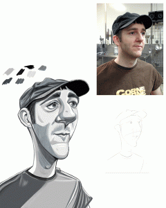 digital caricatures by angie jordan