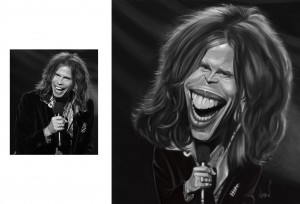 Steven Tyler, digitally painted by Angie Jordan 2015
