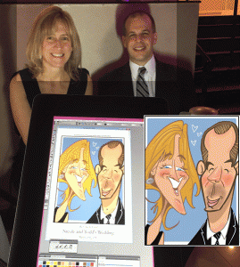 FUN Wedding digital caricatures for couples!
