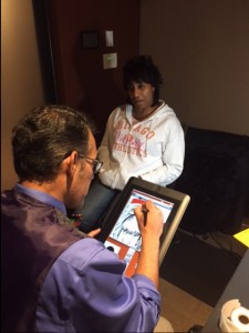 chicago digital artists drawing at event