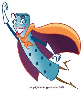 Character design for commercial called "The Flying Curler!"